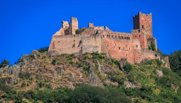 Castillo de Saint-Ulrich o San Ulrico, el mejor conservado de los tres que rodean a Ribeauvillé