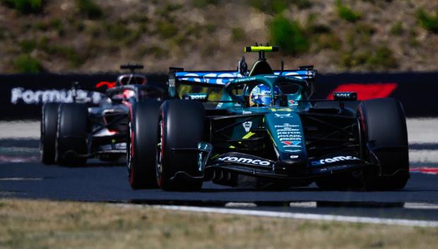 Mogyorod (Hungary), 26/07/2026.- Aston Martin driver Fernando Alonso of Spain in action during the Formula One Hungarian Grand Prix at the Hungaroring circuit in Mogyorod, Hungary, 26 July 2026. (Fórmula Uno, Hungría, España) EFE/EPA/Boglarka Bodnar HUNGARY OUT