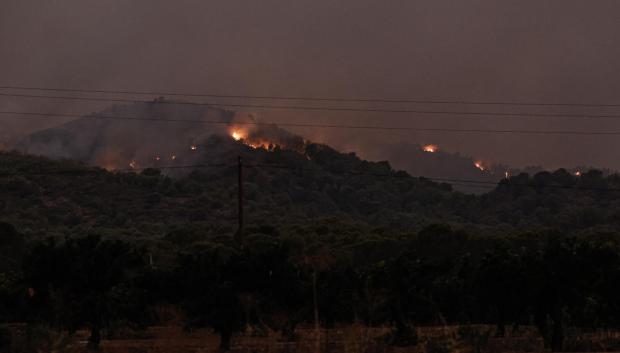 Imagen del incendio que afecta a la provincia de Castellón
