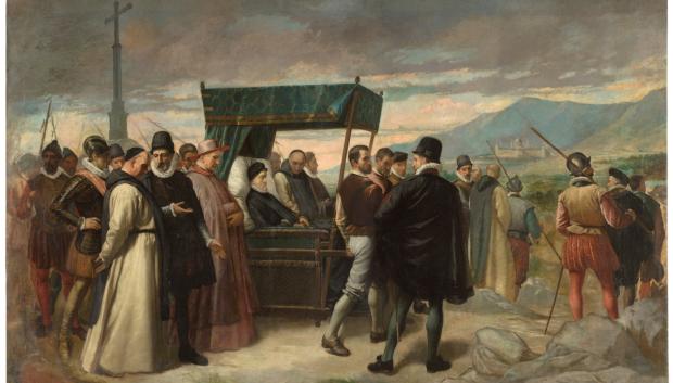 última visita de Felipe II a El Escorial, por Ignacio Suárez Llanos