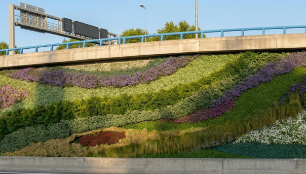 Comienza la instalación de los jardines verticales en la M-30