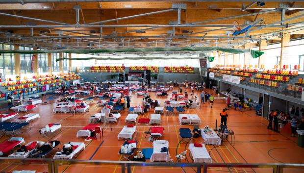 El pabellón multiusos de Espartales, en Alcalá de Henares