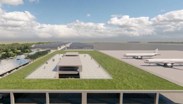 El nuevo aeropuerto incluye un laboratorio de hidrógeno verde