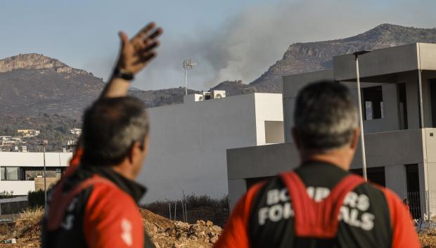 Bomberos de Castellón en el incendio de la Vall de Uxó
