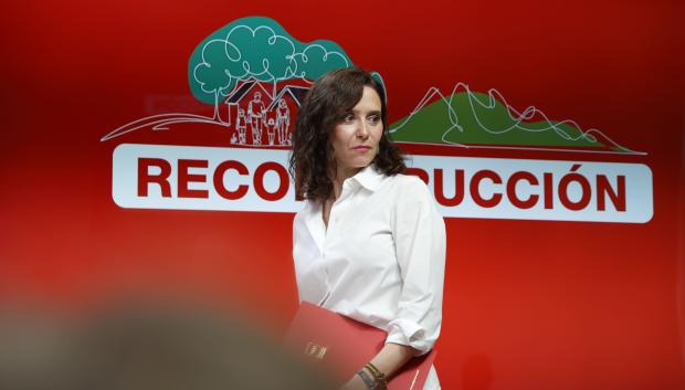 Isabel Díaz Ayuso tras el Consejo de Gobierno extraordinario