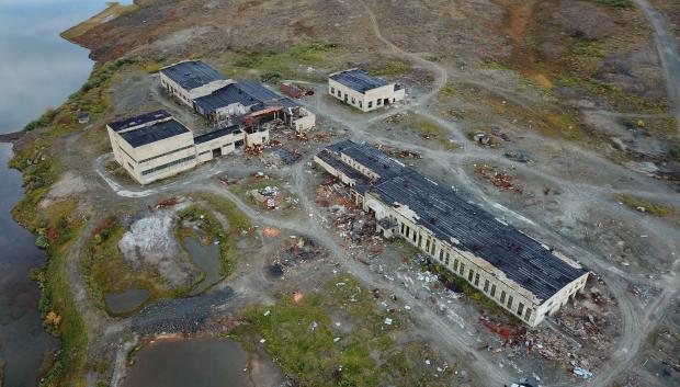 Las abandonadas instalaciones del pozo de Kola, en Rusia