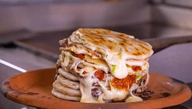Típica pupusa de El Salvador