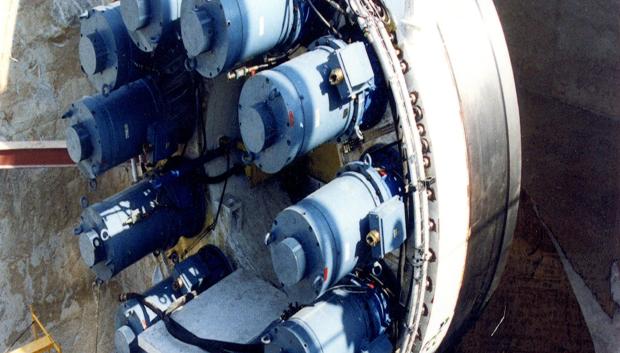 Montaje de motorización de la tuneladora