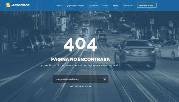 Error en la web de Aerodiana cuando se intenta reservar un tour