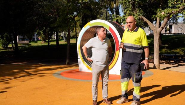 Miguel Ruiz Madruga, en un parque infantil