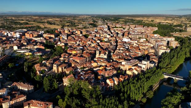 Vista aérea de Aranda de Duero, Burgos