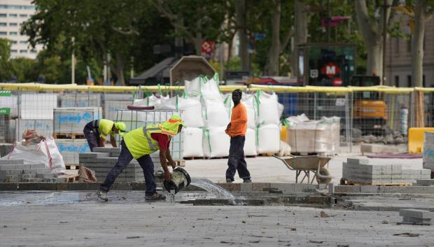 Obras en La Rambla de Barcelona, este verano