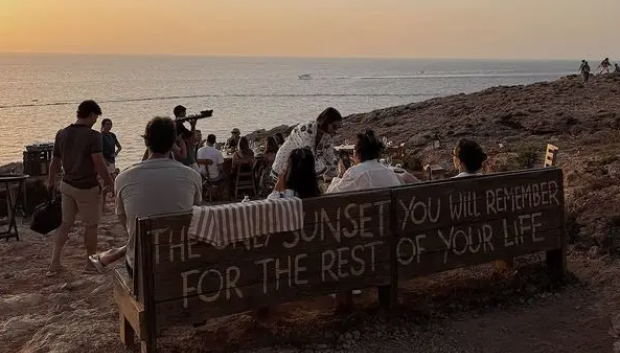 La puesta de sol de la que han disfrutado Julián Álvarez y su novia