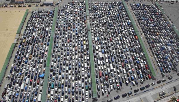 Una de las claves es agrupar los coches antes de subir al ferry