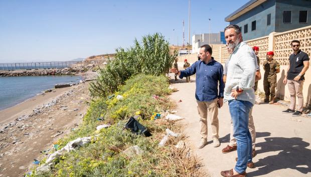 Santiago Abascal visitando Ceuta el pasado domingo