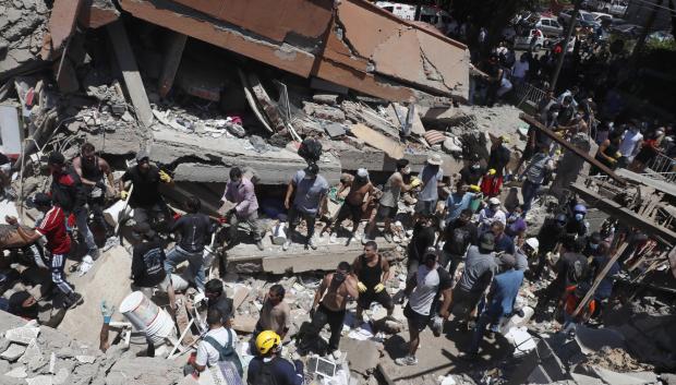 Imagen de una zona dañada por el terremoto de Colombia