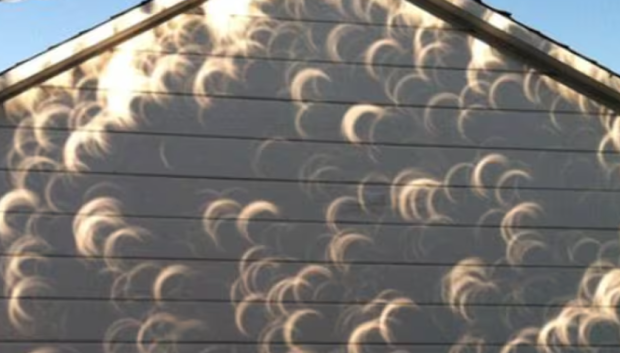 Sombras volantes generadas por un eclipse