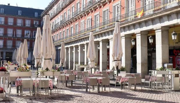 Terraza en la Plaza Mayor de Madrid
