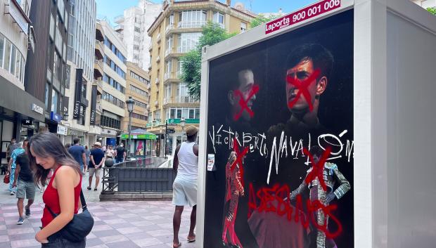 La taquilla vandalizada en Ciudad Real