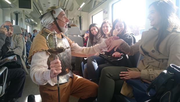 Representación en el Tren de Cervantes