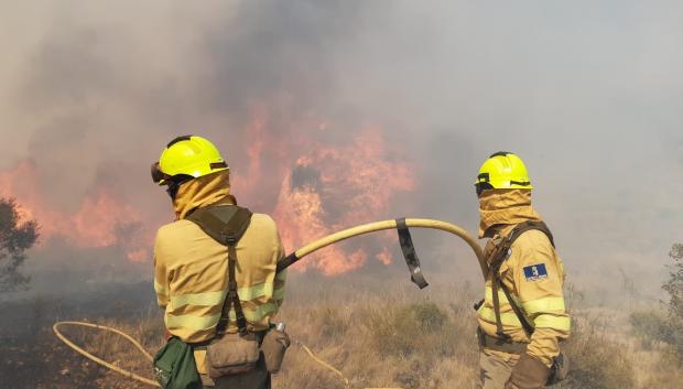 (Foto de ARCHIVO)
Bomberos forestales