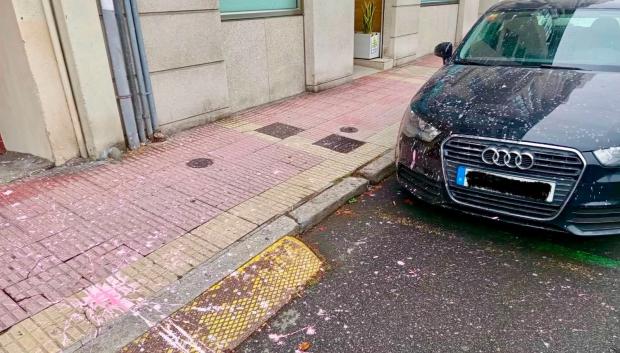 Ataque en la sede de Vox en La Coruña