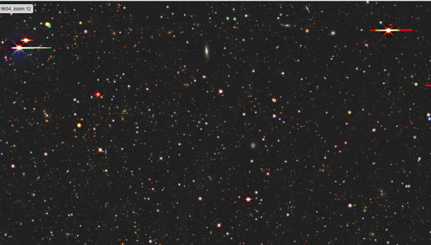 Parte del mapa 2D del universo publicado recientemente