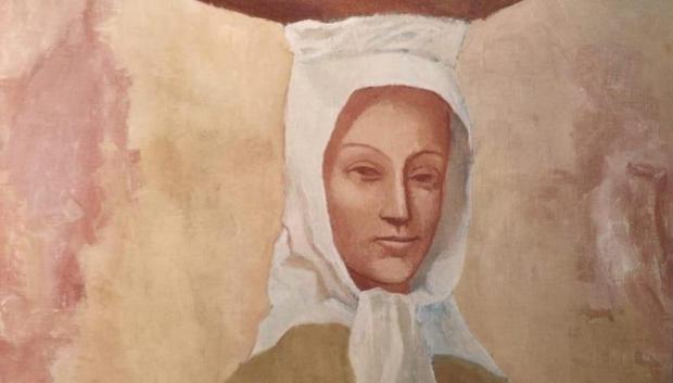 La mujer de los panes. Picasso la bautizó como Herminia y es la otra gran modelo del pintor en Gósol. Sus rasgos se inspiran en la austeridad de las tallas románicas de las vírgenes del Pirineo