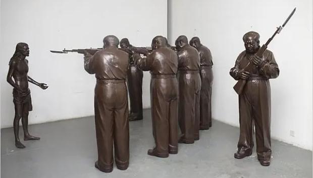 Obra de Gao Zhen donde critica a Mao