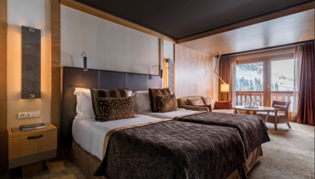 Una de las habitaciones del hotel