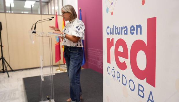 Isabel Albás, durante el balance de Cultura en Red