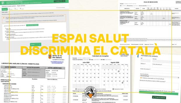 Montaje de capturas de pantalla de la app 'Espai Salut' producido por Obra Cultural Balear

REMITIDA / HANDOUT por OBRA CULTURAL BALEAR
Fotografía remitida a medios de comunicación exclusivamente para ilustrar la noticia a la que hace referencia la imagen, y citando la procedencia de la imagen en la firma
27/8/2026
