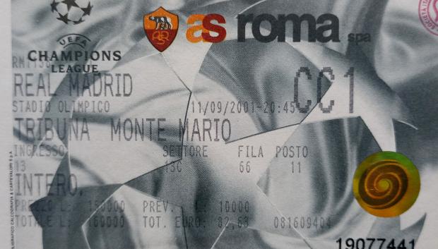La última entrada del Roma - Real Madrid de septiembre de 2001