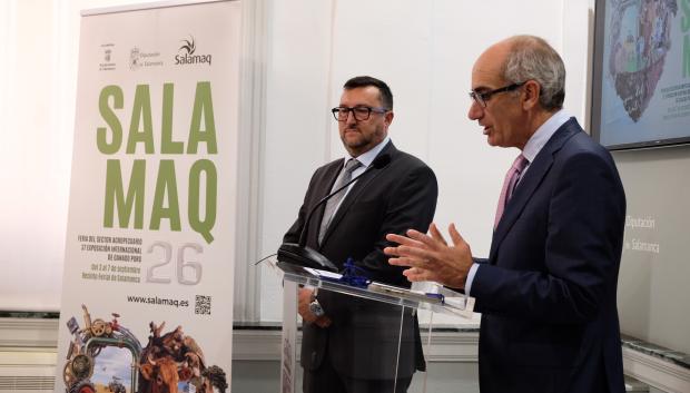 El presidente de la Diputación, Javier Iglesias, presenta la 37 exposición de ganado puro Salamaq 2026