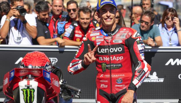 Marc Márquez, en un momento del Gran Premio de Aragón