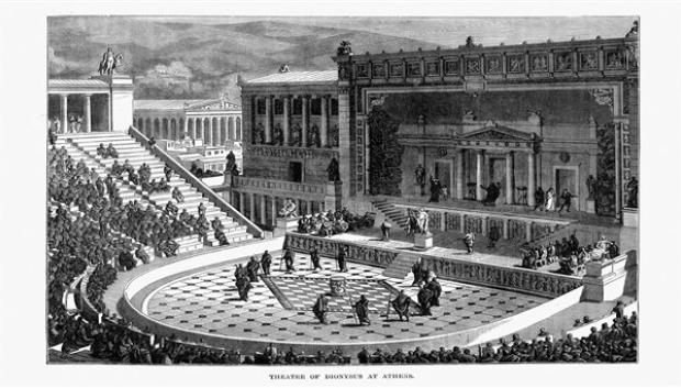 Ilustración del Teatro Griego