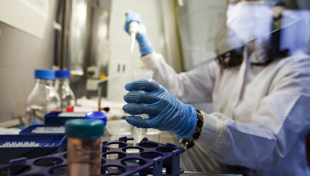 young doctor researches in lab