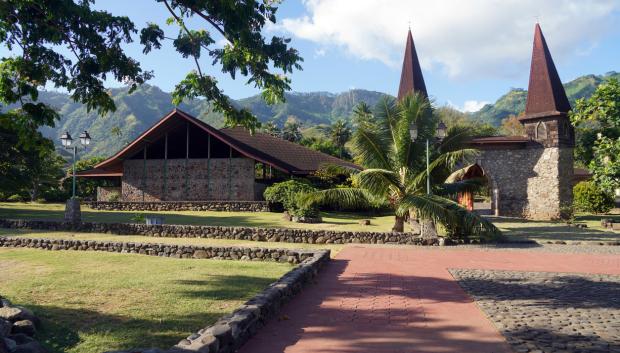 Catedral de Nuestra Señora en Taiohae, isla de Nuku Hiva
