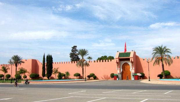 Una de las puertas del Palacio Real de Marrakech