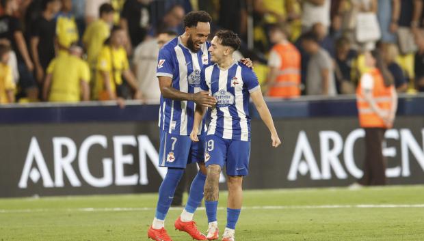 Aubameyang y Luismi Cruz