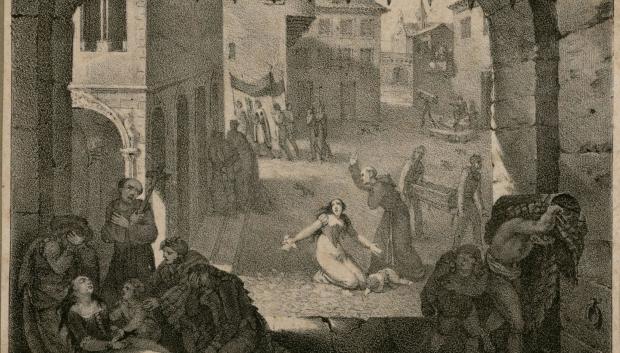 Barcelona en 1821, afectada por la fiebre amarilla