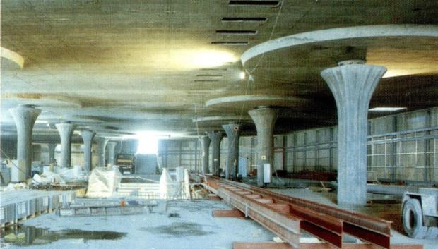 Obras de la planta de autobuses en el intercambiador de Moncloa