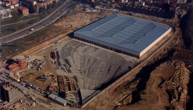 Obras en las cocheras de Laguna, año 1994