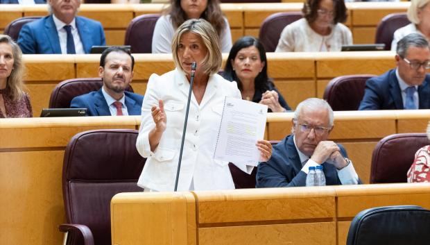 La portavoz del PP en el Senado, Alicia García, interviene durante una sesión plenaria en el Senado
Jesús Hellín / Europa Press
08 SEPTIEMBRE 2026;SENADO;PLENO;
08/9/2026