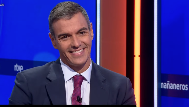 El presidente del Gobierno, Pedro Sánchez, en TVE