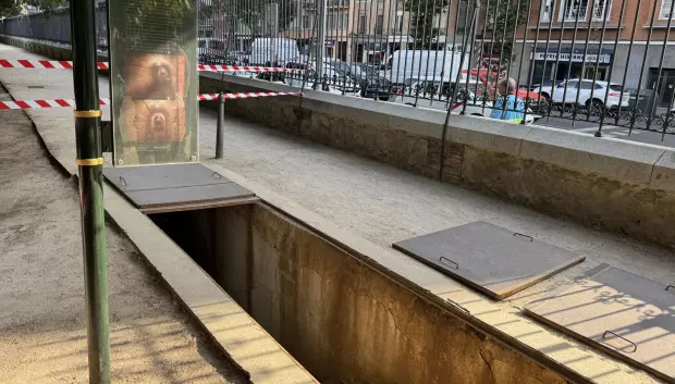 El refugio antiaéreo del parque de El Retiro tiene tres entradas