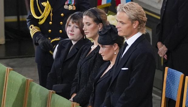Marius Borg en el funeral del Rey Harald V
