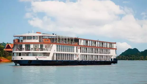 Barco de Amawaterways en el Mekong