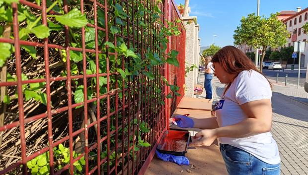 Una voluntaria de Carrefour en Acpacys