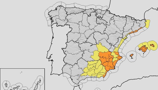 Avisos de la AEMET para este jueves